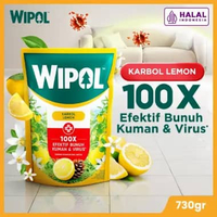 Wipol Pembersih Lantai Cairan Disinfektan Teruji Dermatologis Karbol Lemon 730 mL -