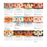 Kalender Meja Mini Karakter 2026 / Calender mini 2026 / Kalender meja kantor & sekolah / Kalender Mi
