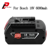 Replacement Power Tool Battery 2/4/6.0Ah Li-Ion for Bosch 18V GSR18-Li BAT609 BAT618 BAT609G BAT618G 17618 37618 DGSH181