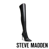 STEVE MADDEN-VAVA 尖頭細跟過膝長靴-黑色