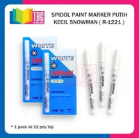 1 PCS SPIDOL PAINT MARKER KECIL SNOWMAN (PERMANENT) / SPIDOL PERMANENT / PAINT MARKER WHITE KECIL R-