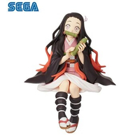 Glazovin 15cm Original Sega Demon Slayer Kamado Nezuko Sitting And Eating Noodle PVC Action Figure Model Toys