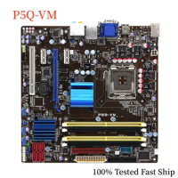 For Asus P5Q-VM Motherboard G45 LGA 775 DDR2 Micro uATX Mainboard 100% Tested Fast Ship