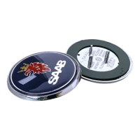 68mm 2 3 Pins SAAB Car Front Hood Bonnet Logo Rear Trunk Bumper Badge For SAAB 9 3 9 5 9-3 9-5 SAAB Emblem Sticker Accessories