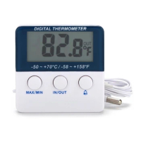 Digital Fish Thermometer LCD Aquarium Thermometer Digital Alarm Function