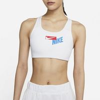 Nike As W Swoosh Logo Bra Pad [CZ4444-100] 女 運動內衣 中度支撐 訓練 白