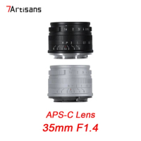 7Artisans 35mm F1.4 Prime Lens APS-C Manual Focus Camera Lens for Fuji Fujifilm XF X Mount Cameras X-T10 X-A3 X-T2 XS10