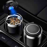 Smoking Accessories Portable Ashtray For Car Ashtray Smoke Eliminator Luxury Ashtray with Lid Personalized Cigarette Ashtray