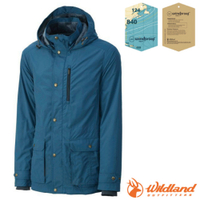 荒野 WildLand 男款 絲絨防風保暖外套.夾克_中藍