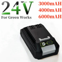 24V battery pack, used for replacing batteries in Greenworks electric tools, compatible with 20352, 22232, etc