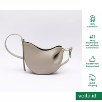 Polene Tonca Crossbody Bag Grained Leather Taupe