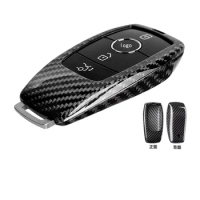 For Mercedes Benz E C Class E300 E200 C260 A200 GLB200 Glc GLB CLA Carbon Fibre Car Key Case Shell Protect Cover Car Accessories