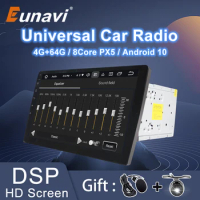 Eunavi 2 din 10.1 inch DSP TDA7851 Universal Android 10 Car Multimedia dvd player 2din GPS touch screen Bluetooth wifi NO DVD