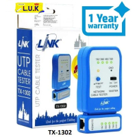 อุปกรณ์ทดสอบสัญญาณสาย Lan/สายโทรศัพท์ Cable Tester LINK  Original -1 YEAR WARANTY Blue