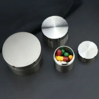 Titanium Alloy Seal Bottle Box Pill Case Big Capacity Storage Tank Waterproof Moisture-proof Medicine Storage EDC Canister