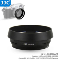 JJC 49mm Metal Lens Hood for Fujifilm X100VI X100V X100F X100T X100S X100 X70 replaces Fujifilm LH-X100 AR-X100 Adapter Ring