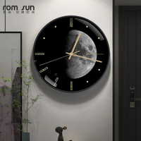 免運 北歐輕奢客廳靜音鐘錶個性創意酷黑科技掛鐘現代簡約家用臥室時鐘