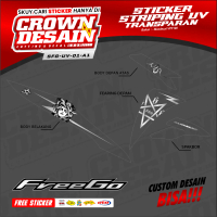 Stiker Striping UV Yamaha Freego Motif Medusa - Striping UV Transparan FreeGo Desain Medusa Viral - 