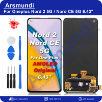 Original AMOLED For OnePlus Nord 2 5G Nord2 LCD Screen Display Touch Panel Digitizer For OnePlus Nord CE 5G EB2101 6.43"