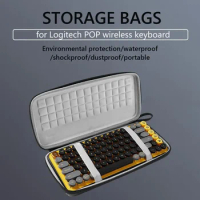 Mechanical Keyboard Storage Box Pack Storage Zip Bag for Logitech POP Keys Wireless Keyboard Carrying Case
