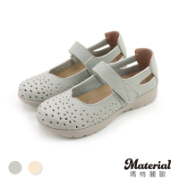 Material瑪特麗歐 MIT懶人鞋 鏤空雕花輕量休閒鞋  T9198
