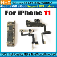 Free iCloud Original Unlocked For iPhone 11 Pro Max 256gb Motherboard With Face ID 64G Mainboard For iPhone 11 128gb Logic Board