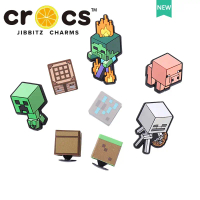 Jibbitz-Giày Chữ Thập 3D Minecraft, Hoa Hoạt Hình, Tự Làm, Khóa Trang Trí, Quyến Rũ Chữ Thập