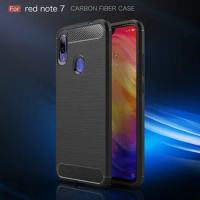 For Xiaomi Redmi Note 7 Case Silicone for Xiaomi Redmi Note 7 Cover Note7 Pro Funda Soft Carbon Fiber Brushe Coque Accessory