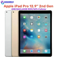 Original Apple iPad Pro 12.9'' 2017 Unlocked iPad 2nd Gen Wifi+Cellular ROM 64GB RAM 4GB 10,891 mAh 12MP IPS LCD iOS 10.3.2