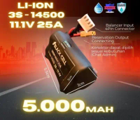 Lithium Ion 14500 LiIon 3s 11.1v 5000Mah BLACK CELL  Waterproof Batre REMOTE KONTROL