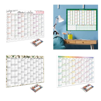 2026 พิมพ์ Wall Planner สำหรับภาษาอังกฤษ Study กระดาษหนาติดตั้ง Home Office Decors Daily Planner ปฏิ