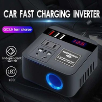 Promo Taffware Car Power Inverter DC to DC 12/24V to 110/220V 100W - EA851 Original Black
