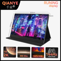 Portable Monitor 144HZ 15.6 1080P 300nite 2K 100%RGB DCIP3 USB Type C Travel Display for Laptop,Phone,Xbox,Switch and PS4 PS5