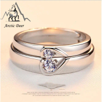 Cincin Couple-happiness cincin pasangan cincin titanium Original Arctic Deer kado Valentine's  kado 
