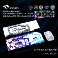 Bykski N-ST3090TQ-TC,Dual Active GPU Backplate Water Block For ZOTAC Geforce RTX 3090 24G6X,3080 10G6X,VGA Liquid Cooling Cooler