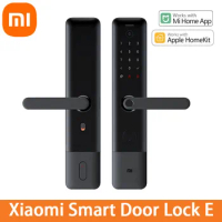 Original Xiaomi Mijia Smart Door Lock E Fingerprint Password Bluetooth Unlock Detect Alarm Work with Mi Home App Apple Homekit