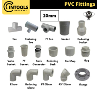 20MM PVC Pipe Fittings Grey Class D SWV Connector Elbow Socket Valve PT End Cap Tee SIRIM Certified