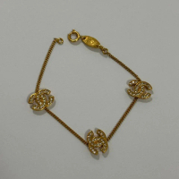 (Pre-Owned) Chanel Tri-CC with Rhinestones Bracelet