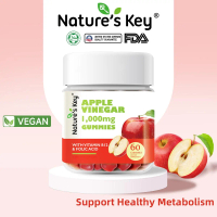 Nature's Key Halal Apple Cider Vinegar Edible  1000mg with Vitamin B6 B12 Supplement Healthy Fitness