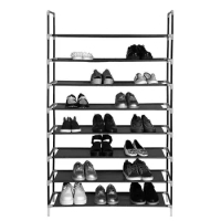 100cm 8 Layers Non-woven Fabrics &amp; Steel Shoe Rack Shoe Tower Ultra Large Capacity Shoe Racks Shoe Shelf Storage - US Stock
