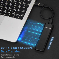 4TB luaran SSD 1TB 2TB 500GB Mobile pepejal negeri Hard Drive USB 3.1 Luaran