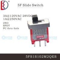 Sub-miniature SPDT 3P2 3P3 DPDT 6P2 3A120VAC Q25 5FS1S102M2QES super-small slide switch
