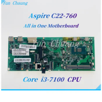 For Acer Aspire C22-760 C24-760 All in One Motherboard UM7L_MAIN_PCB DBB8W11001 DB.B8W11.001 Mainboard With i3-7100U CPU DDR4
