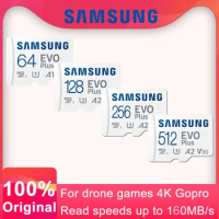 SAMSUNG EVO Plus 128GB 64GB U1 LOT 512GB 256GB Micro SD Card Pro Plus Flash Memory Card SD Memory Micro SD U3 4K Microsd TF Card