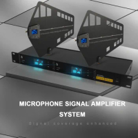 RF Signal Distributor Antenna Distribution System Wireless Microphone 16 Channels Signal Booster Amplifier UHF Super Wideband