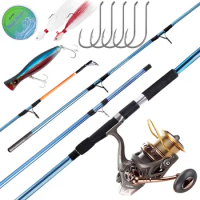 Surf Fishing Rod and Reel Combos Saltwater Fishing Combo 12ft Surf Rod 10000 Surf Fishing Reel