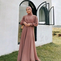 Gaudy Maxi Gamis Ceruty Babydoll / Dress Kondangan / Gamis Modern