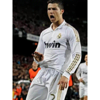 2026 Áo đấu retro Real Madrid tại nhà Golden Edge Luo 11-12 màu trắng tay dài tay ngắn Cristiano Ron