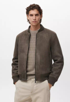MANGO Man Suede-Effect Bomber Jacket