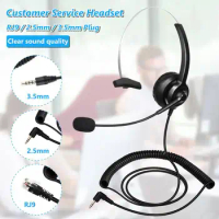 Lightweight Telephone Headset Comfortable Wear-resistant High-quality 3.5mm 2.5mm RJ9 Call Center Wired Headset